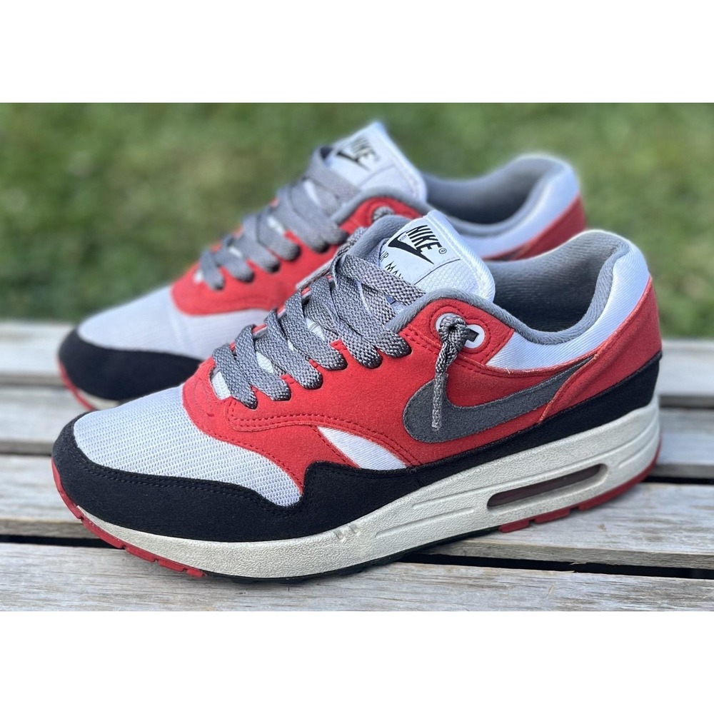 Nike Air Max 1 Shoes Mens Size 6.5 White Red Black Gray CN9671-991 Classic Retro